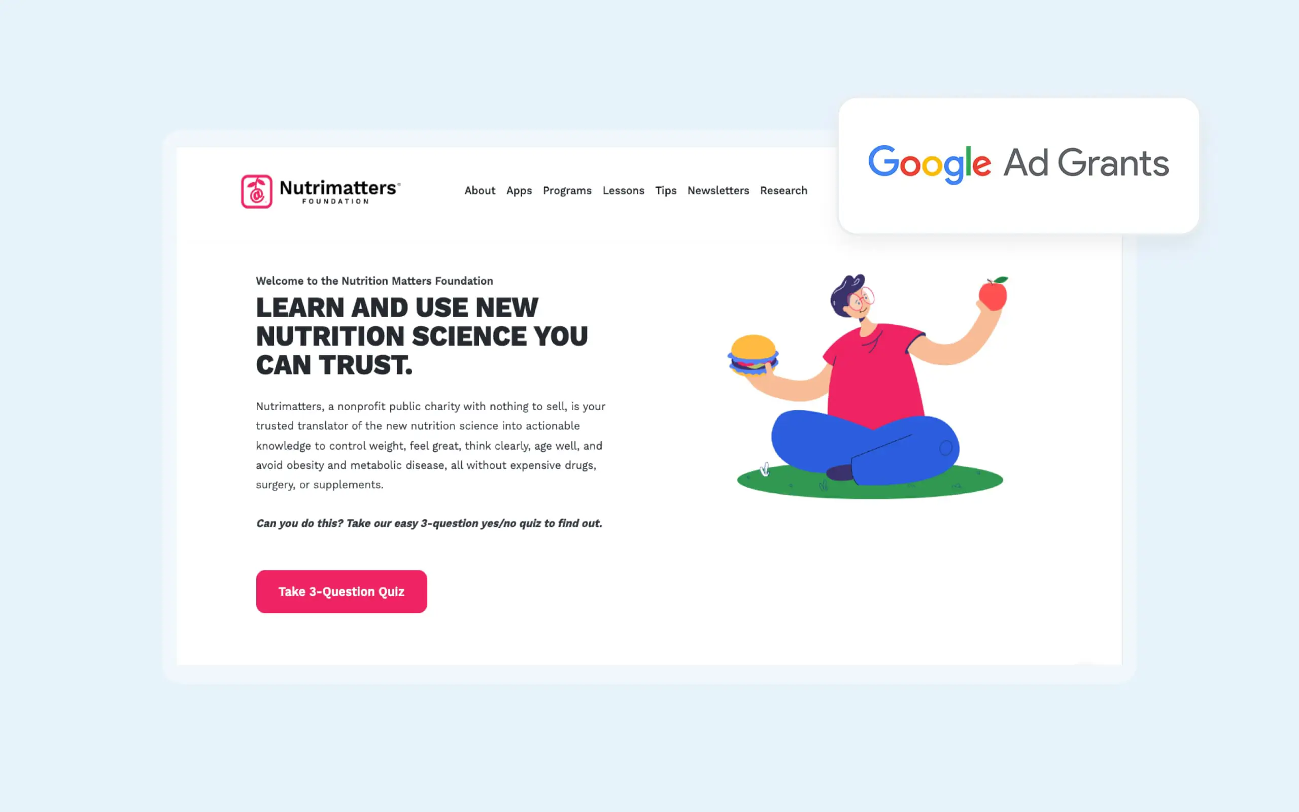 Nutrimatters: Google Ad Grant Management for Nonprofit Digital Marketing